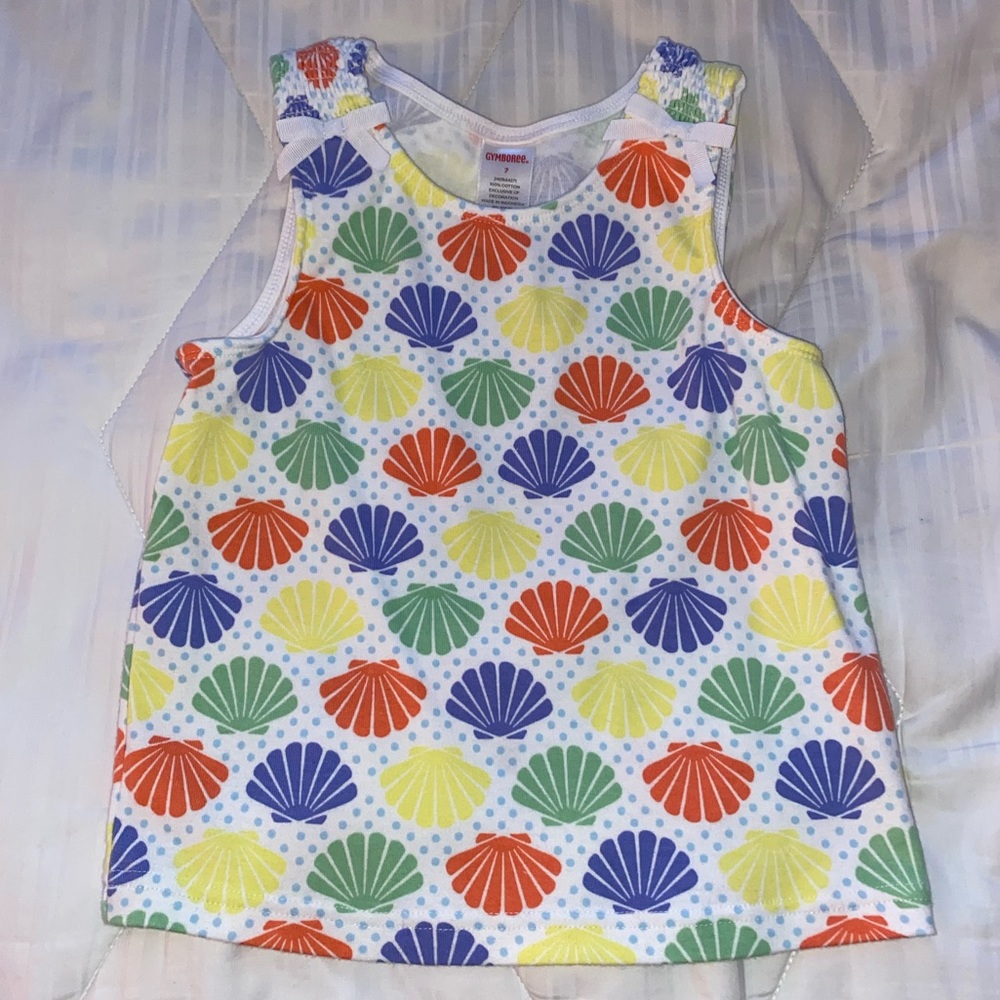 Girls Gymboree sea shell tank top size 7